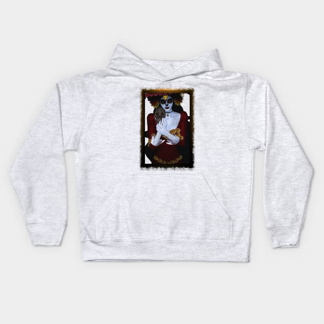 The clothed La muerte Kids Hoodie by Liquid Feline